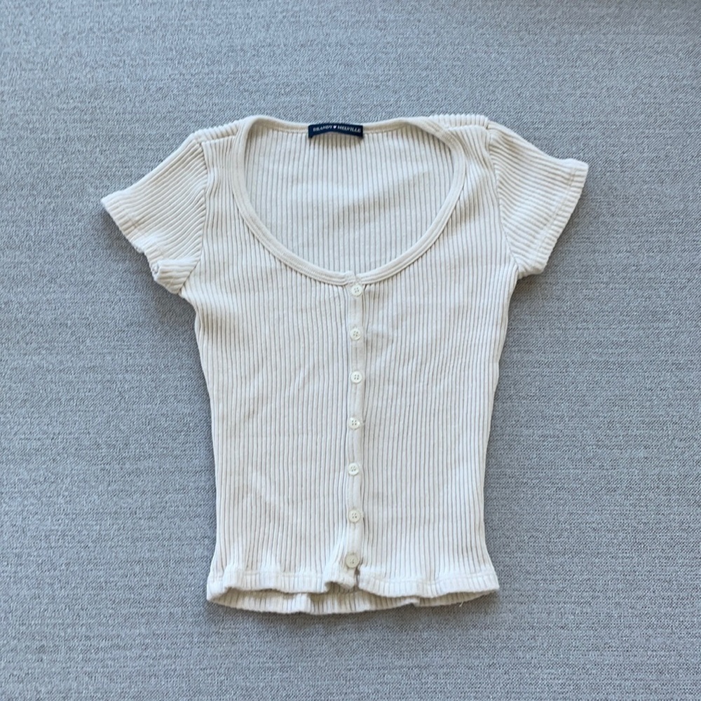 Brandy Melville cute mocha crop top
